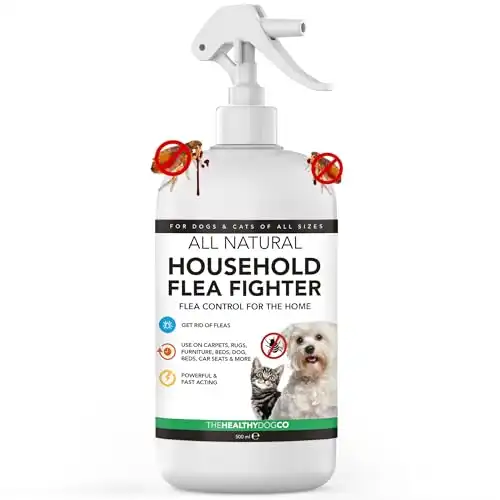 The Healthy Dog Co – Non-Toxic Fast Acting Household Flea Spray for Home, House – Natural Treatment for Dogs – 500ml | Flea Treatment (Flea Spray, 500 ml)